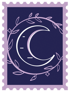 Moon Bloom stamp