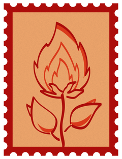 Smoked Roses stamp