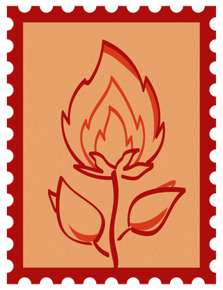 Smoked Roses stamp