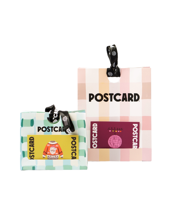 POSTCARD Ribbon Gift Bag